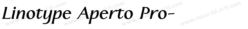Linotype Aperto Pro字体转换